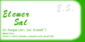elemer sal business card